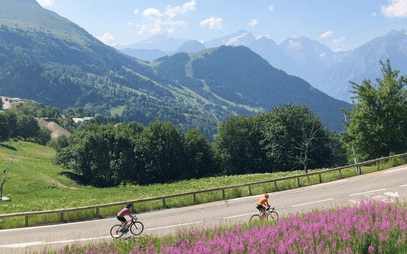 Cyclists on Alpe d'Huez