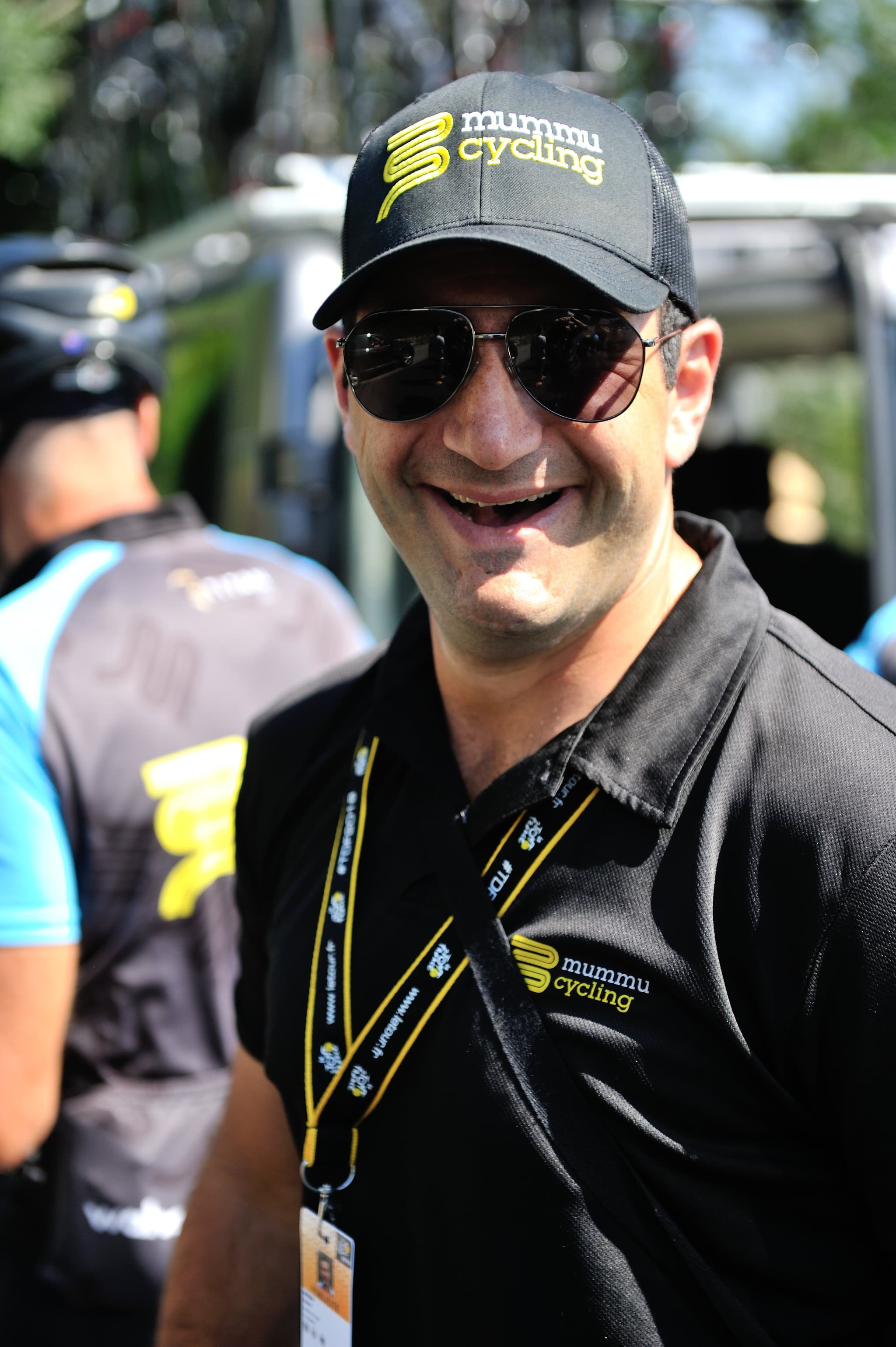 Mummu Cycling staff member at the 2018 Tour de France.