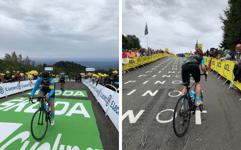 Cyclists on La Planche des Belles Filles climb, Tour de France