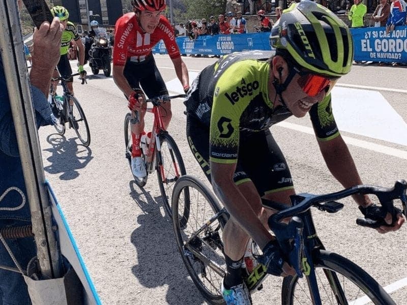Cyclists racing in La Vuelta