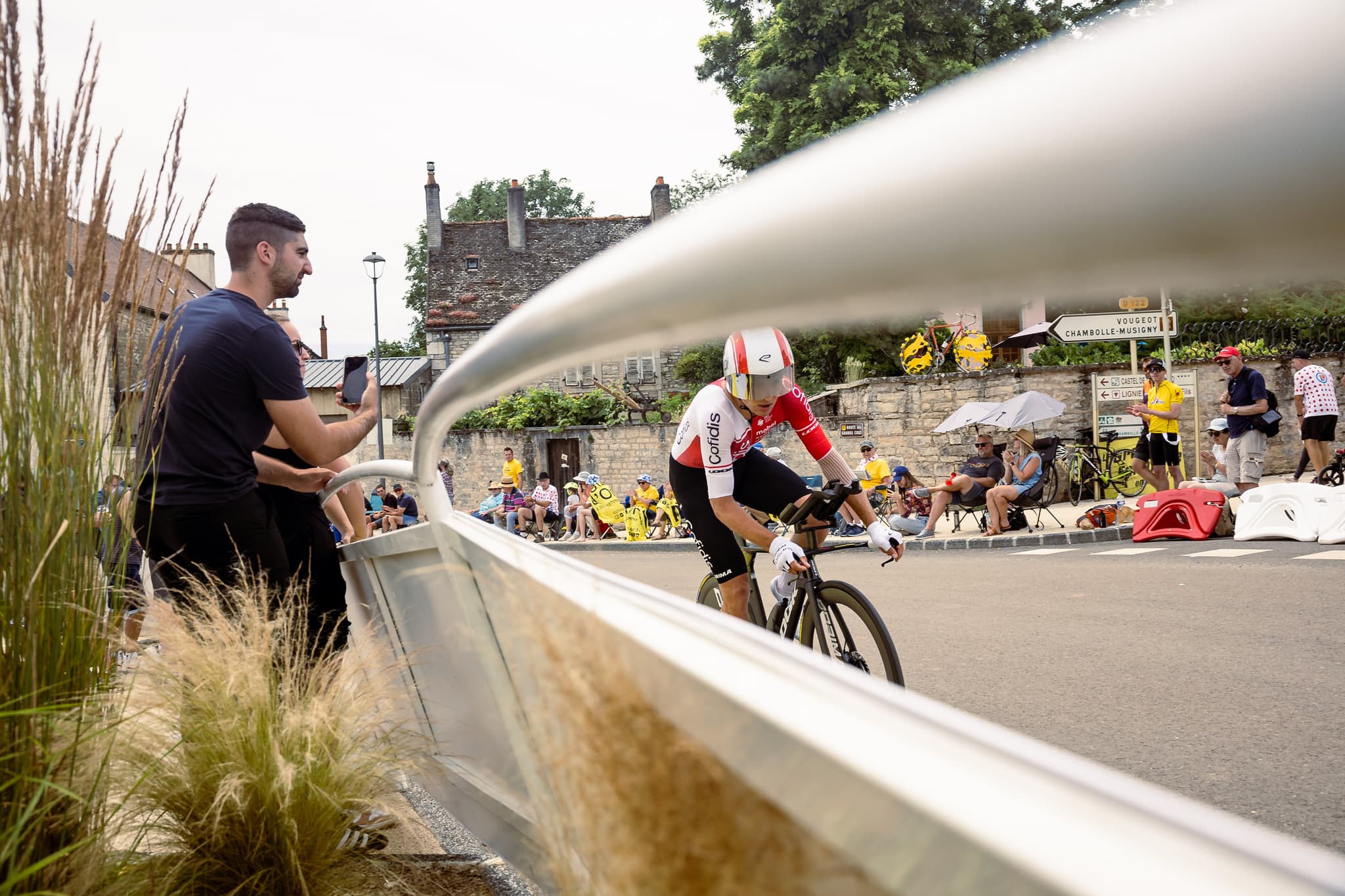 Cofidis rider in action, Reblex photo 13082024