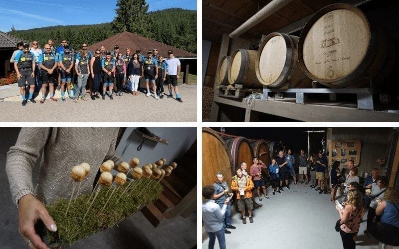 Mummu Cycling guests at a winery