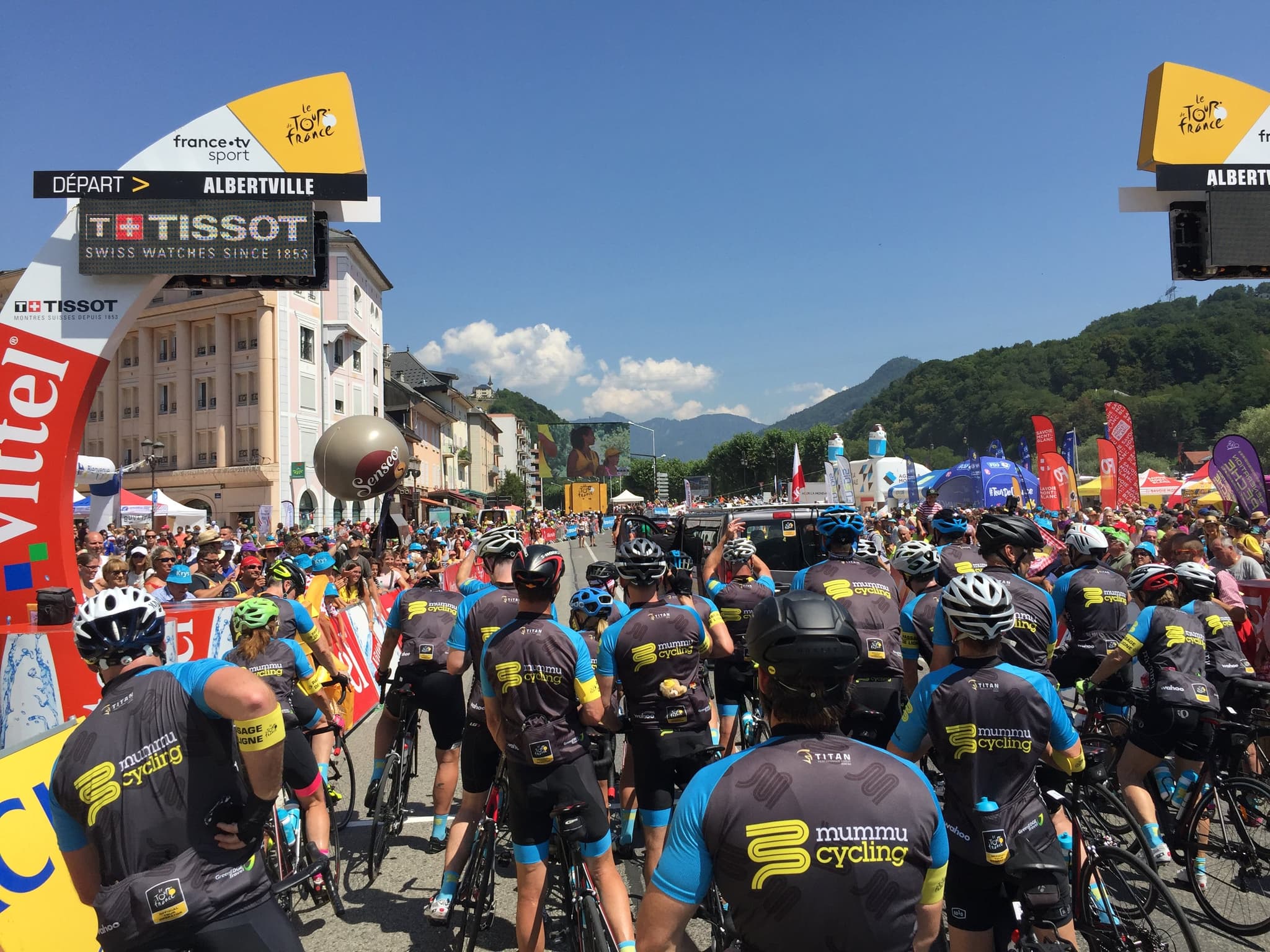Mummu Cycling group at Tour de France departure in Albertville